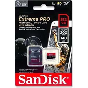 Sandisk Extreme Pro SDSQXCD-512G-GN6MA 512GB Micro Sd Kart