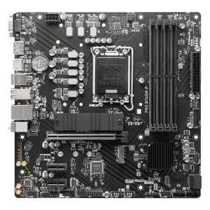 Msi Pro B760M-P DDR5 6800Mhz 1XVGA 1XHDMI 1XDP 2XM.2 USB 3.2 Matx 1700P Anakart