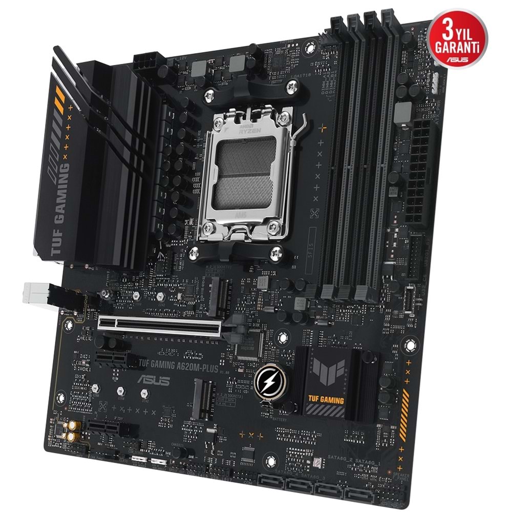 Asus Tuf Gaming A620M-PLUS AMD A620 DDR5 USB3.2 DP/HDMI PCI4.0 AM5 Anakart