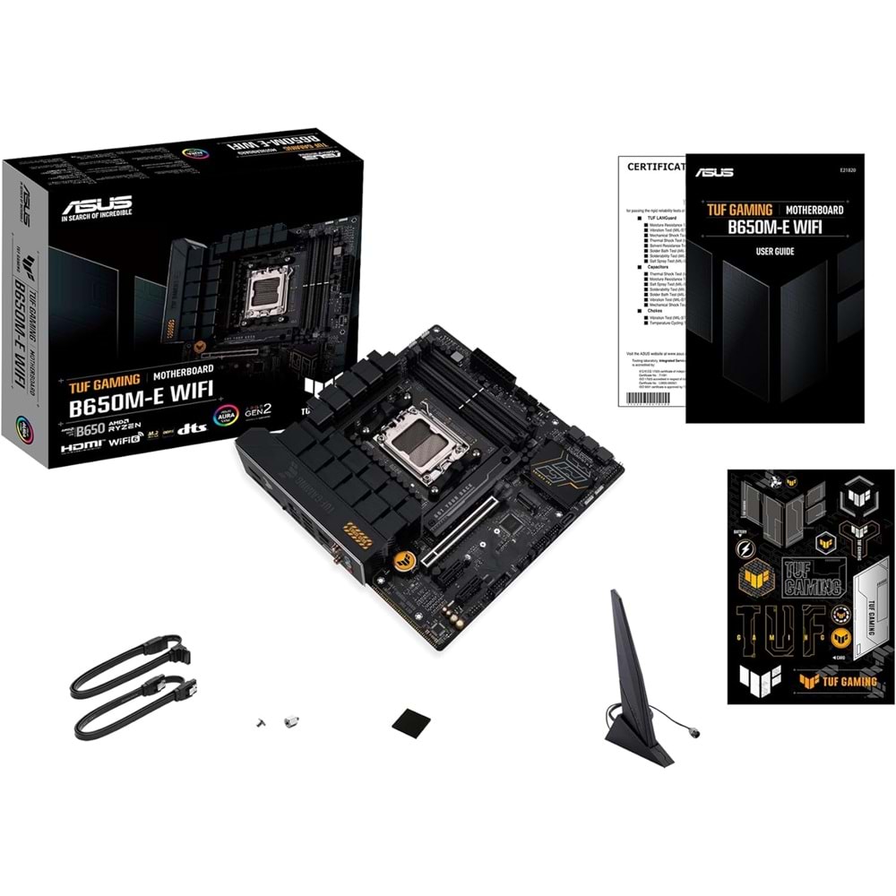 Asus Tuf Gaming B650M-E Wifi AMD B650 DDR5 USB3.2 M.2 DP/HDMI PCI 4.0 AM5 Anakart