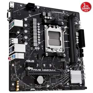 Asus Prime A620M-K AMD A620 DDR5 6400 USB3.2 M2 HDMI/VGA PCI 3.0 AM5 Anakart