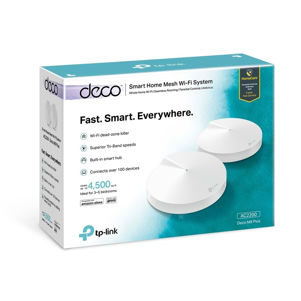 TP-Link Deco M9 Plus(2-pack) AC2200 SmartT Home Wi-Fi