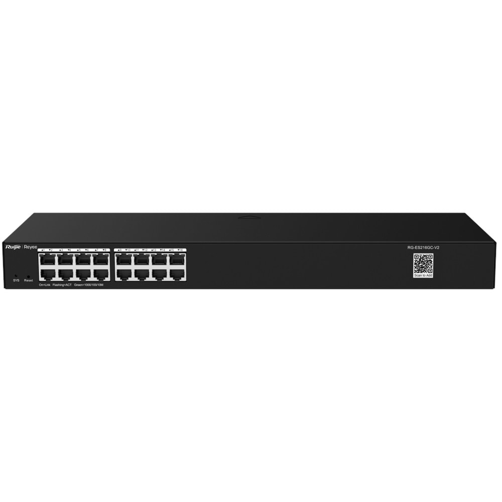 Ruijie RG-ES216GC 16 Port Gigabit Rackmount Yönetilebilir Switch