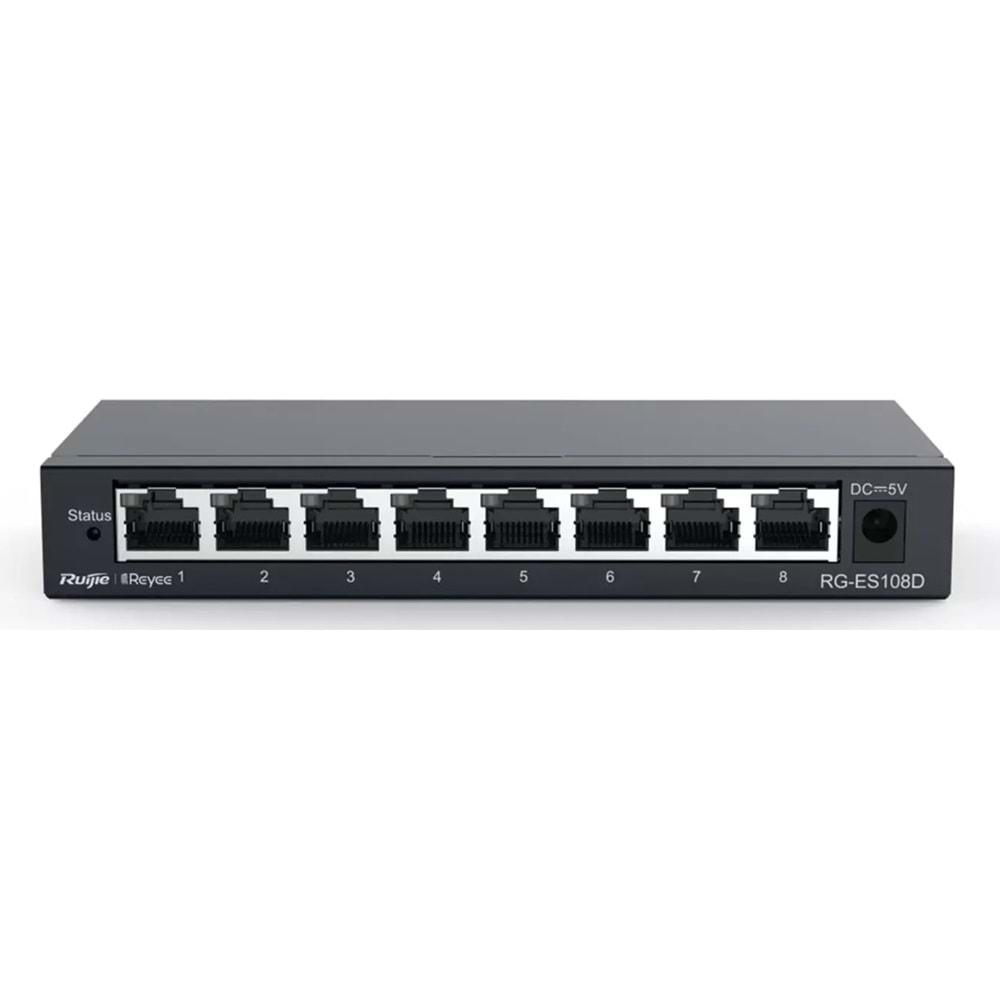 Ruijie RG-ES108D 8 Port 10/100 Tak Çalıştır Metal Kasa Switch