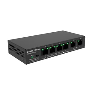 Ruijie RG-ES106D-P 4 Port 10/100 + 2X 10/100 Uplink 58W Poe Switch