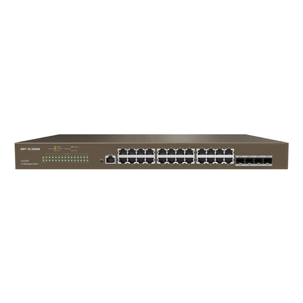 Ip-Com G3328F 24 Port Gigabit + 4X1GB SFP Uplink L2 Cloud Yönetilebilir Rackmount Switch