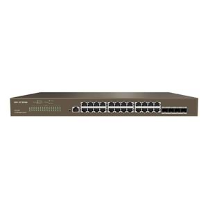 Ip-Com G3328F 24 Port Gigabit + 4X1GB SFP Uplink L2 Cloud Yönetilebilir Rackmount Switch