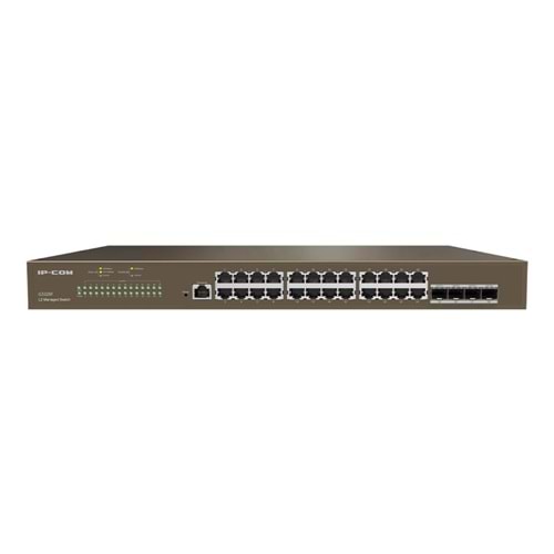 Ip-Com G3328F 24 Port Gigabit + 4X1GB SFP Uplink L2 Cloud Yönetilebilir Rackmount Switch