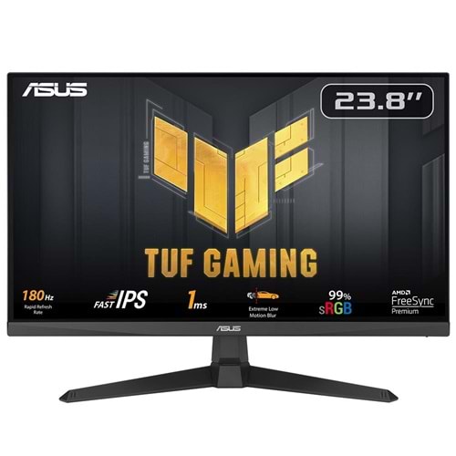Asus Tuf Gaming VG249Q3A Ips 1Ms 165Hz 2XHDMI 1XDP Fhd 1920X1080 Hoparlör Düşük Mavi Işık Vesa Siyah 23.8