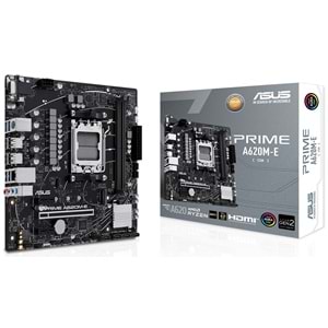 Asus Prime A620M-E-CSM DDR5 7000Mhz 1XVGA 1XHDMI 1XDP 1XM.2 USB 3.2 Matx AM5 (AMD AM5 7000 Serisi İle Uyumlu)