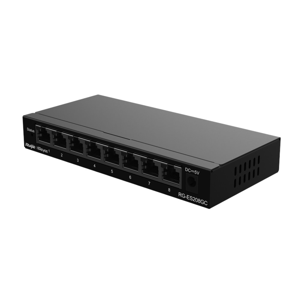 Ruijie Reyee RG-ES208GC 8-Port 10/100/1000 Yönetilebilir Desktop Switch
