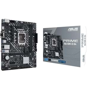 Asus PRIME H610M-D H610 DDR5 M.2 USB3.2 HDMI/VGA PCI 3.0 1700p Anakart