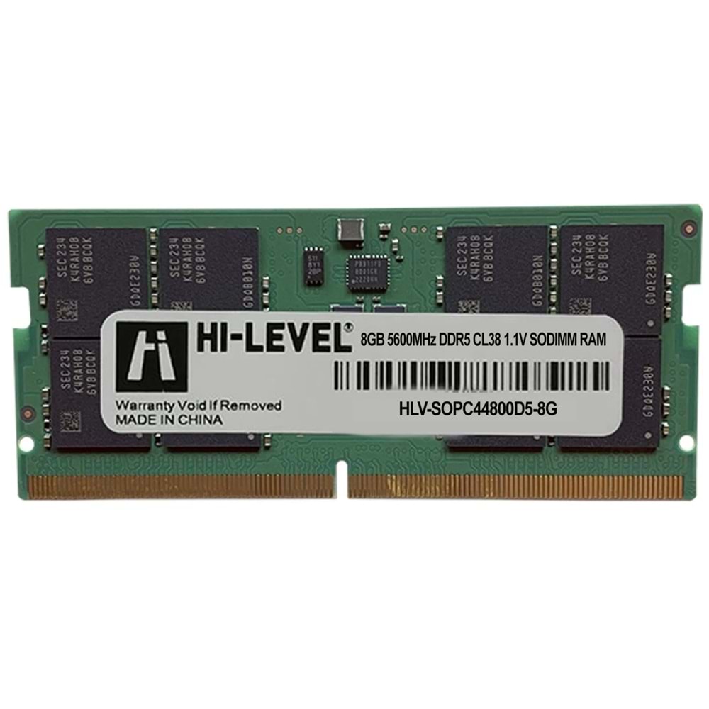 Hi-Level 8GB 5600MHz DDR5 Notebook CL46 1.1V (HLV-SOPC44800D5/8G)