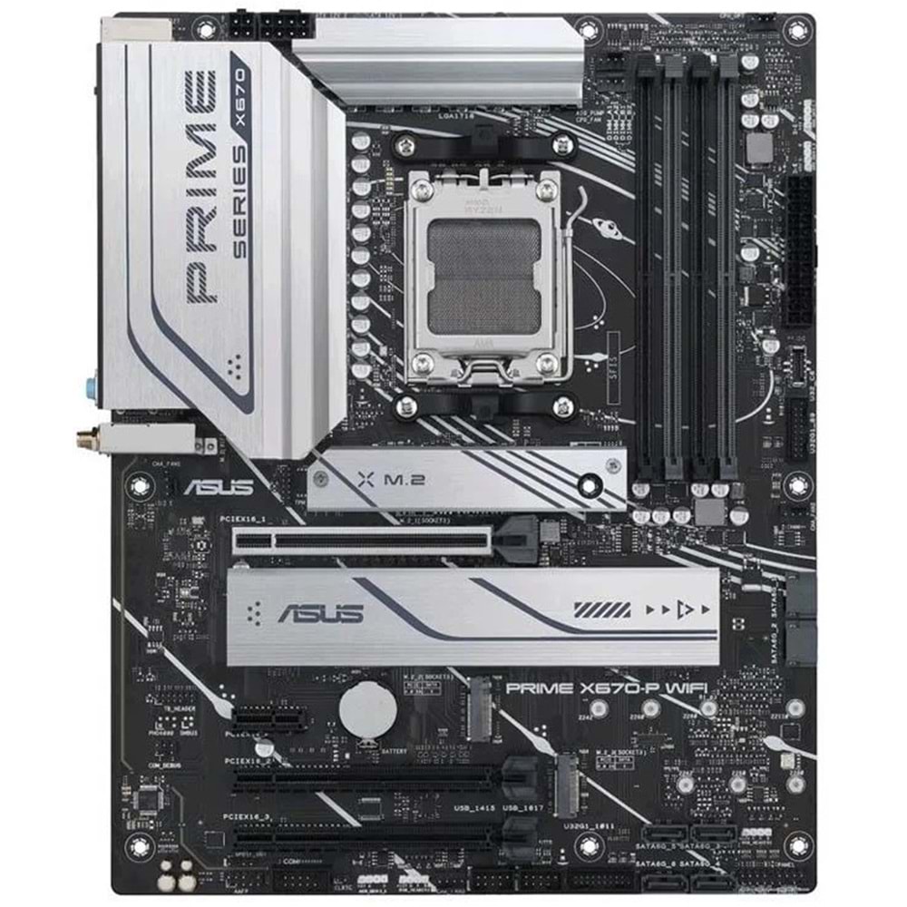 Asus Prime X670-P WiFi DDR5 6400Mhz+(OC) RGB M.2 ATX AM5 Anakart