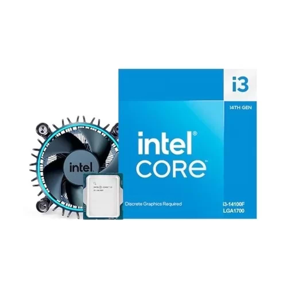 Intel Core i3-14100 3.50GHz 12MB 1700p 14. Nesil BOX İşlemci