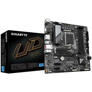 Gigabyte B760M-DS3H-DDR5 7600MHz HDMI DP MATX 1700P Anakart