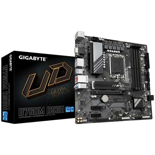 Gigabyte B760M-DS3H-DDR5 7600MHz HDMI DP MATX 1700P Anakart