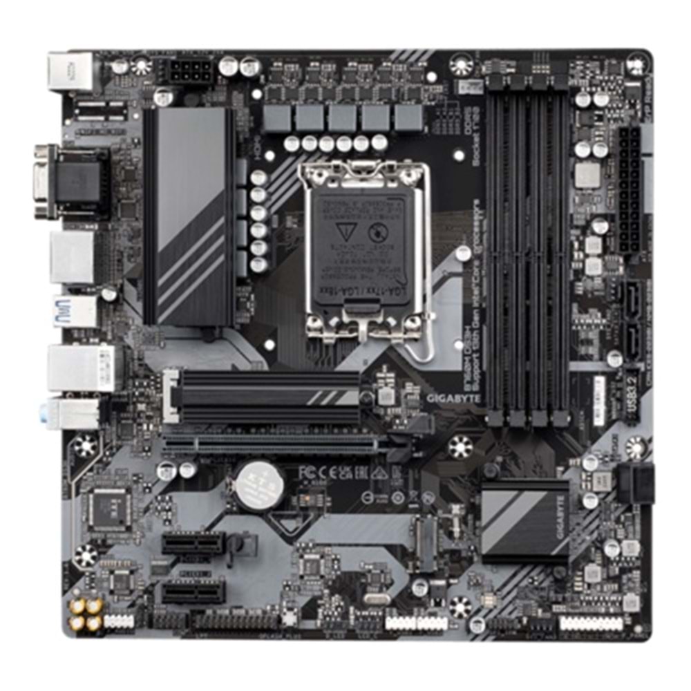 Gigabyte B760M-DS3H-DDR5 7600MHz HDMI DP MATX 1700P Anakart