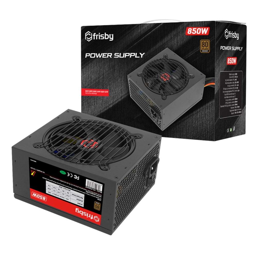 Frisby 850W 80+ Bronze 12 cm Fan Power Supply (FR-PS8580P)