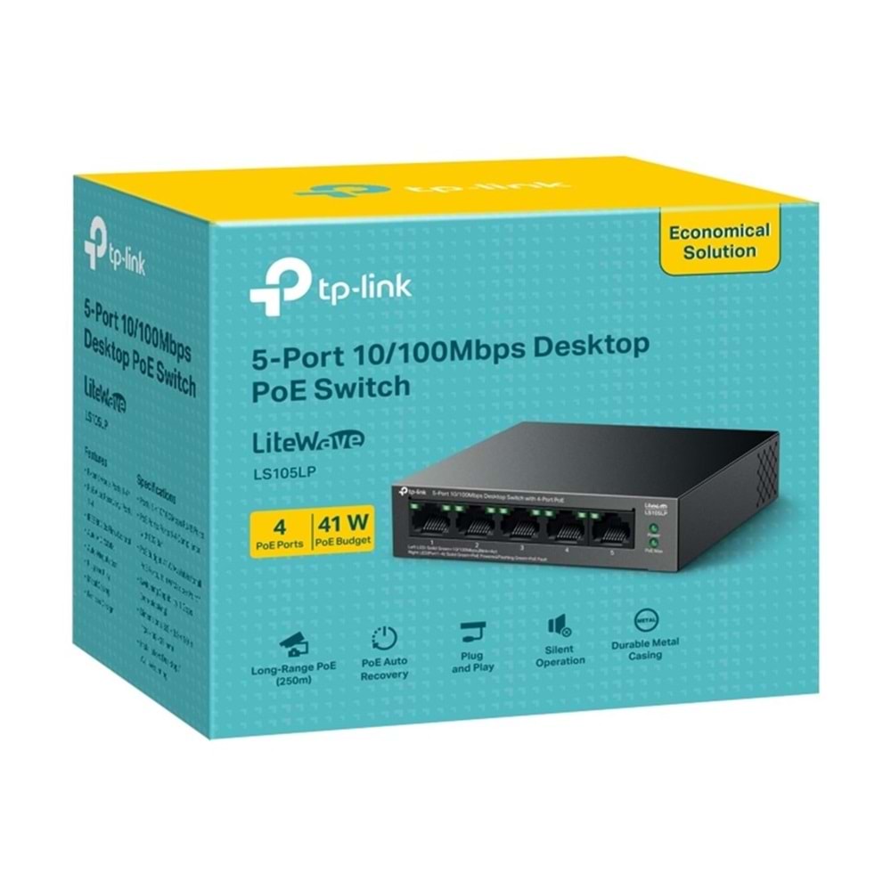 TP-Link LS105LP 5 Port 10/100 POE Switch