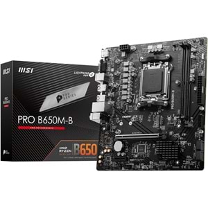 Msi RADEON PRO B650M-B DDR5 6800MHZ 1XVGA 1XHDMI 1XM.2 USB 3.2 AM5 MATX