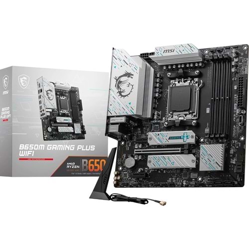 Msi RADEON B650M Gaming PLUS WIFI DDR5 6400MHZ 1XHDMI 1XDP 2XM.2 USB 3.2 AM5 MATX