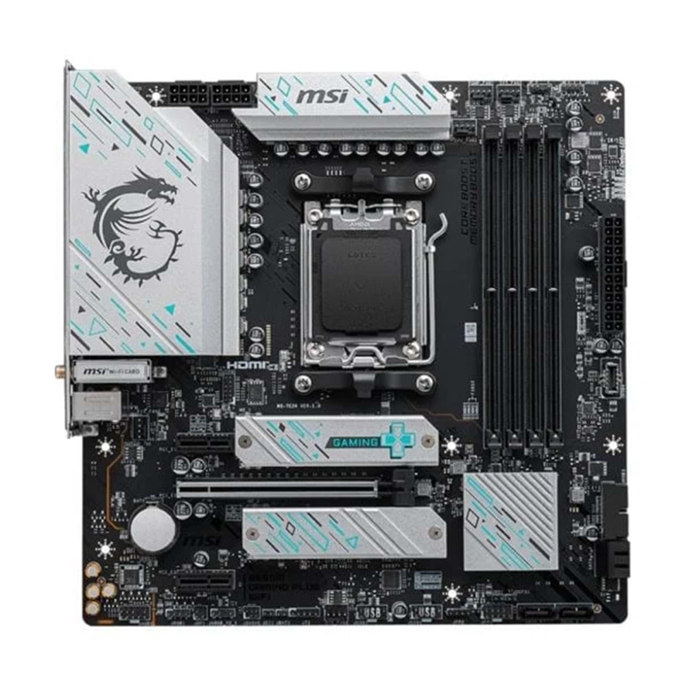 Msi RADEON B650M Gaming PLUS WIFI DDR5 6400MHZ 1XHDMI 1XDP 2XM.2 USB 3.2 AM5 MATX