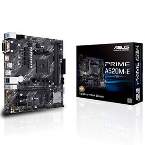 Asus Prime A520M E/Csm AM4 Ryzen Vga Dvi HDMI DDR4 Anakart