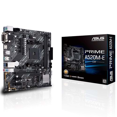 Asus Prime A520M E/Csm AM4 Ryzen Vga Dvi HDMI DDR4 Anakart