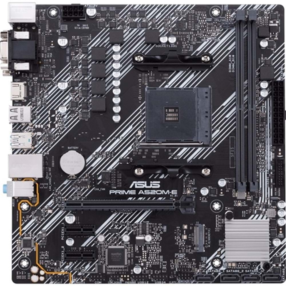 Asus Prime A520M E/Csm AM4 Ryzen Vga Dvi HDMI DDR4 Anakart