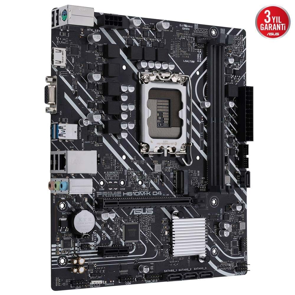 Asus Prime H610M K D4 ARGB 1700P HDMI Anakart