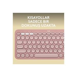 Logitech K380s Pebble Keys 2 BT Klavye Pembe