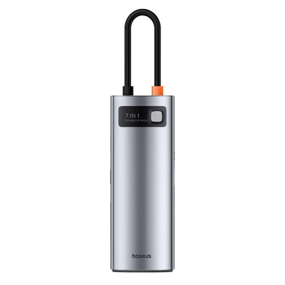 Baseus STARJOY (Gri) 7IN1 TYPE-C Hub USB x3 HDMI x1 M.SD-SD x1 (B00030708811-00)