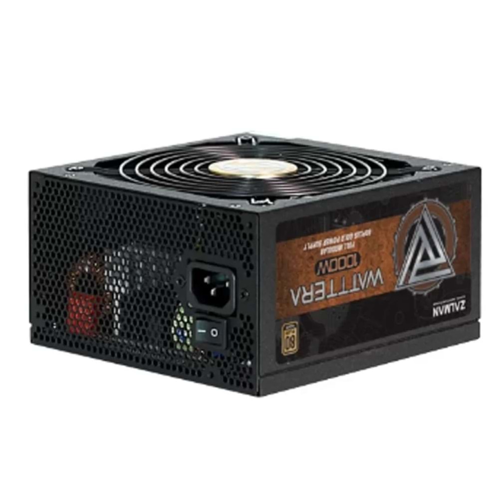 Zalman ZM1000-EBTII(WATTTERA1000W) +80 PLUS Gold Full ModülerYüksek Koruma Devre Tasarımı PSU