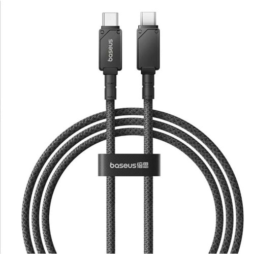 Baseus Unbreakable Siyah 100W 200 CM PD TYPE-C TO TYPE-C Şarj Kablosu P10355800111-01