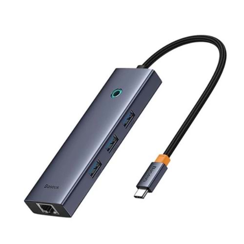 Baseus Ultra Joy 6IN1 MULTI GRI TYPE-C HUB Giriş:TYPE-C Çıkış:USB X3, TYPE-C X1, HDMI X1, RJ45 X1 B00052807813-00