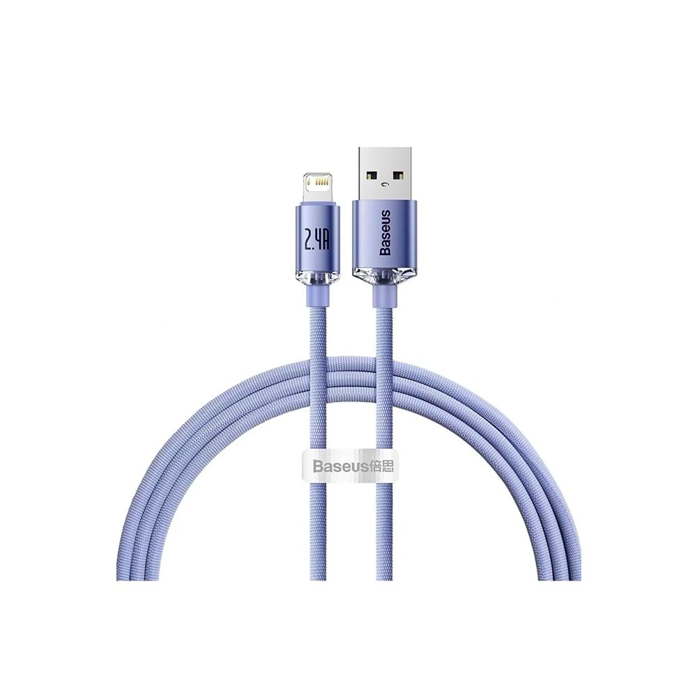 Baseus Crystal Shine MOR 2.4A 120 CM USB TO Lightnight Şarj Kablosu CAJY000005