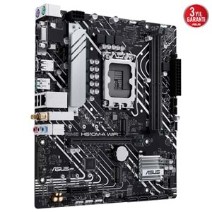 Asus Prime H610M-A WiFi DDR5 5600MHz 1xVGA 1xHDMI 1xDP 2xM.2 USB 3.2 MATX 1700P (12./13. ve 14. Nesil İşlemci Uyumlu) Anakart