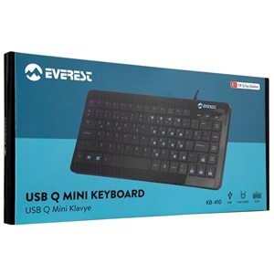 Everest KB-410 Siyah USB Q Mini Klavye