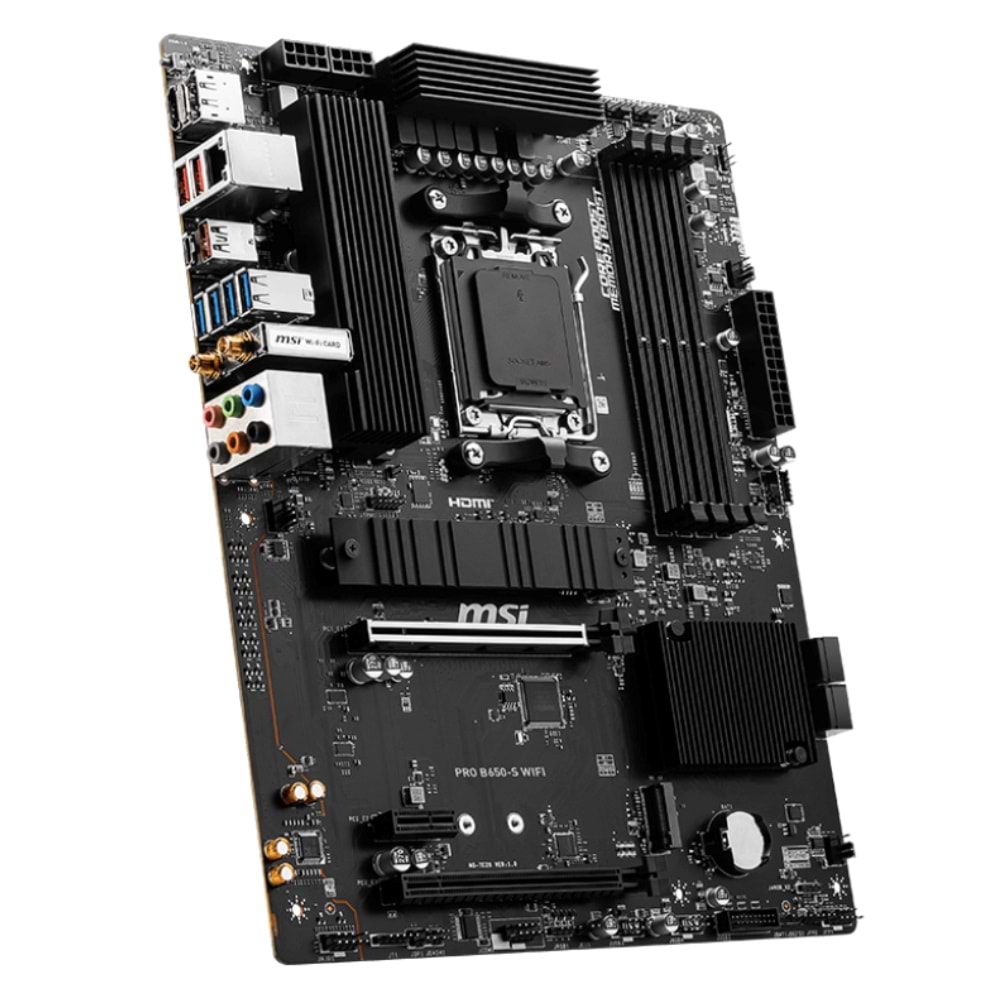 MSI Pro B650-S WiFi DDR5 7200MHz 1xHDMI 1xDP USB 3.2 M.2 ATX AM5 (AMD AM5 7000 Serisi ile Uyumlu) Anakart