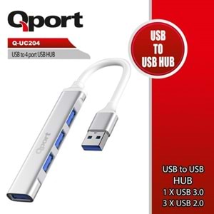 QPort Q-UC204 USB to 4 Port USB Çoklayıcı