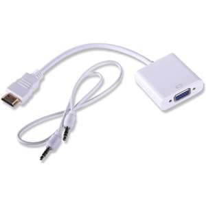 QPort Q-HD-VGJ HVJ HDMI to VGA Çevirici + Ses Jack