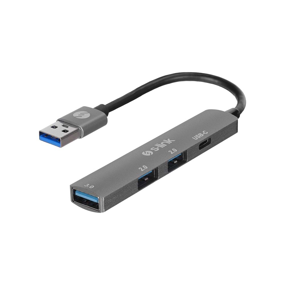 S-Link SW-U322 2xUSB 2.0, 1xUSB 3.0, 1xType-C Metal USB Hub Çoklayıcı