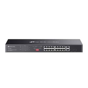 Omada DS1018GMP 16 Port Gigabit + 2x 1GB RJ45/SFP Combo 250W 250 Metre PoE Mesafe Metal Rackmount Kasa Switch
