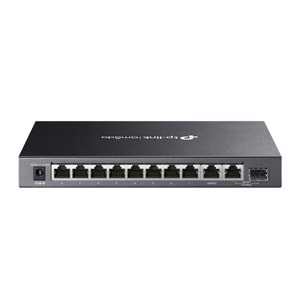 Omada DS110GMP 8 Port Gigabit + 2xGigabit RJ45/1xRJ45 Combo Port 123W 250 Metre PoE Mesafe Metal Kasa Switch