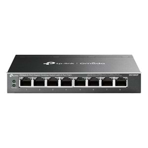Omada DS108GP 8 Port Gigabit 65W 250 Metre PoE Mesafe Metal Kasa Switch