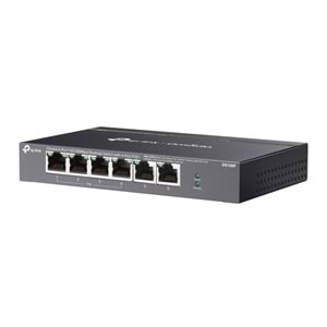 Omada DS106P 4 Port 10/100 + 2 Port 10/100 Uplink 67W 250 Metre PoE Mesafe Metal Kasa Switch