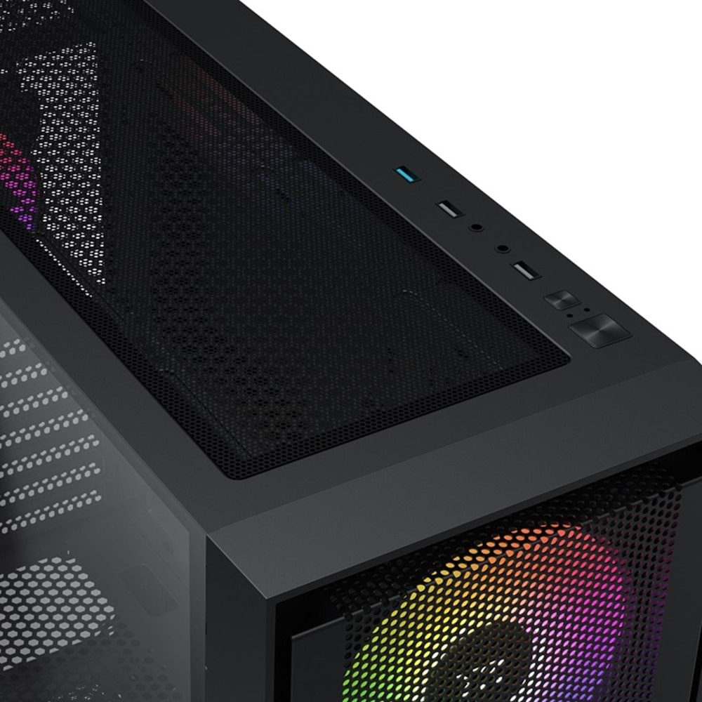 Xigmatek EN40870 Anubis Pro 4FX 750W Mesh+Temperli Cam 3x14cm+1x12cm ARGB Fan+Kumanda