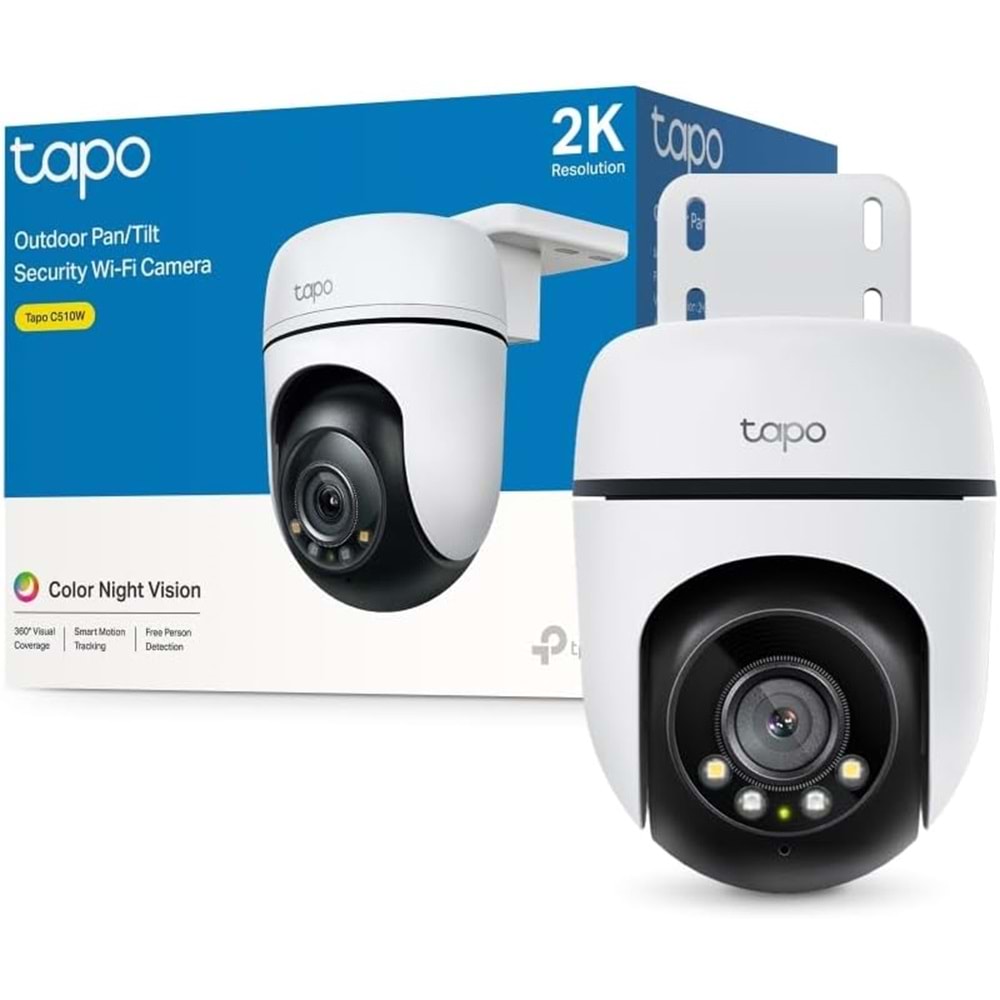 TP-Link Tapo C510W (Tam Renkli Gece Görüşü) 2K Dış Ortam Wi-Fi Güvenlik Kamerası