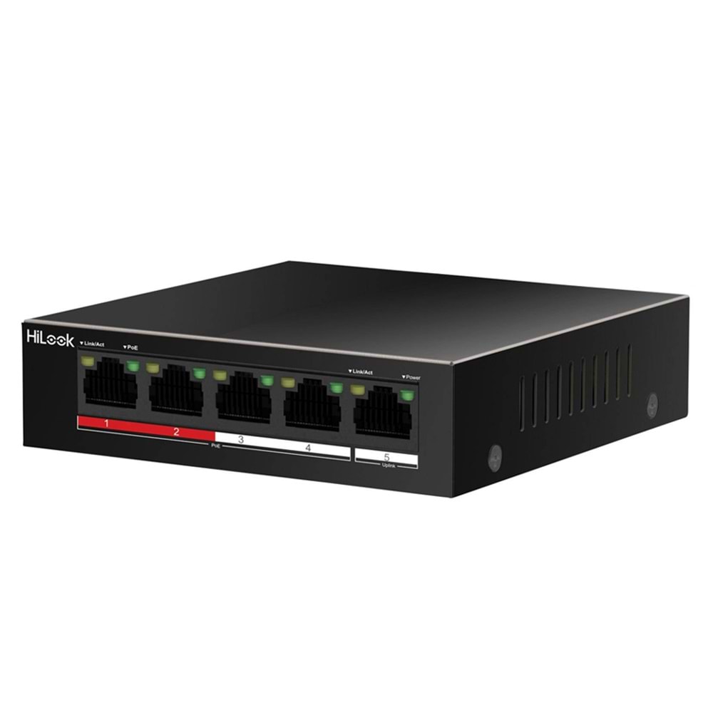 HiLook NS-0105P-35(B)(O-STD) 4XFE+1XFE Uplink Yönetilemez 35W POE Switch